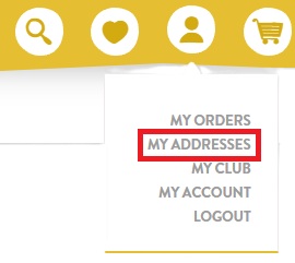 Screenshot of the “My Addresses” section