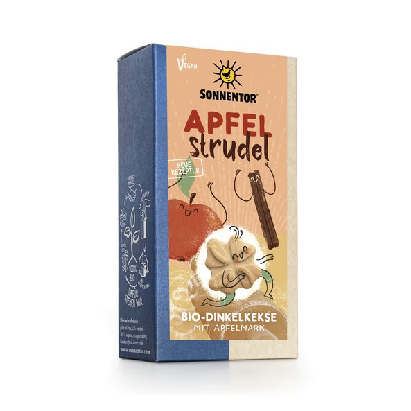 Apfelstrudel Kekse bio 100 g, Packung